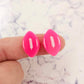 hot pink football NRL AFL sports team DIY earring supplies laser cut acrylic studs blanks