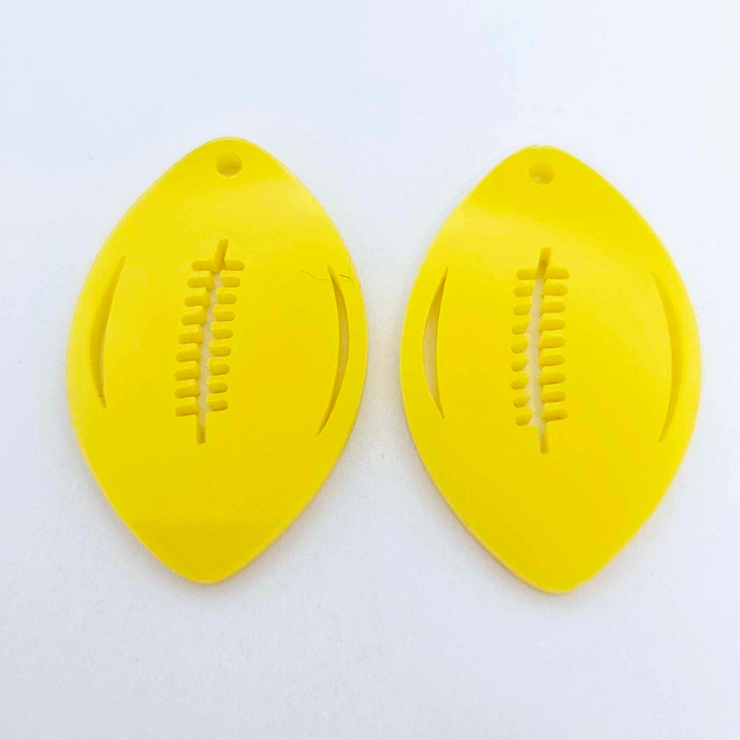 yellow football NRL AFL sports team DIY earring supplies laser cut acrylic dangles blanks Australia