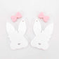 white Easter bunny pastel pink bow layered DIY earring supplies laser cut acrylic dangles blanks