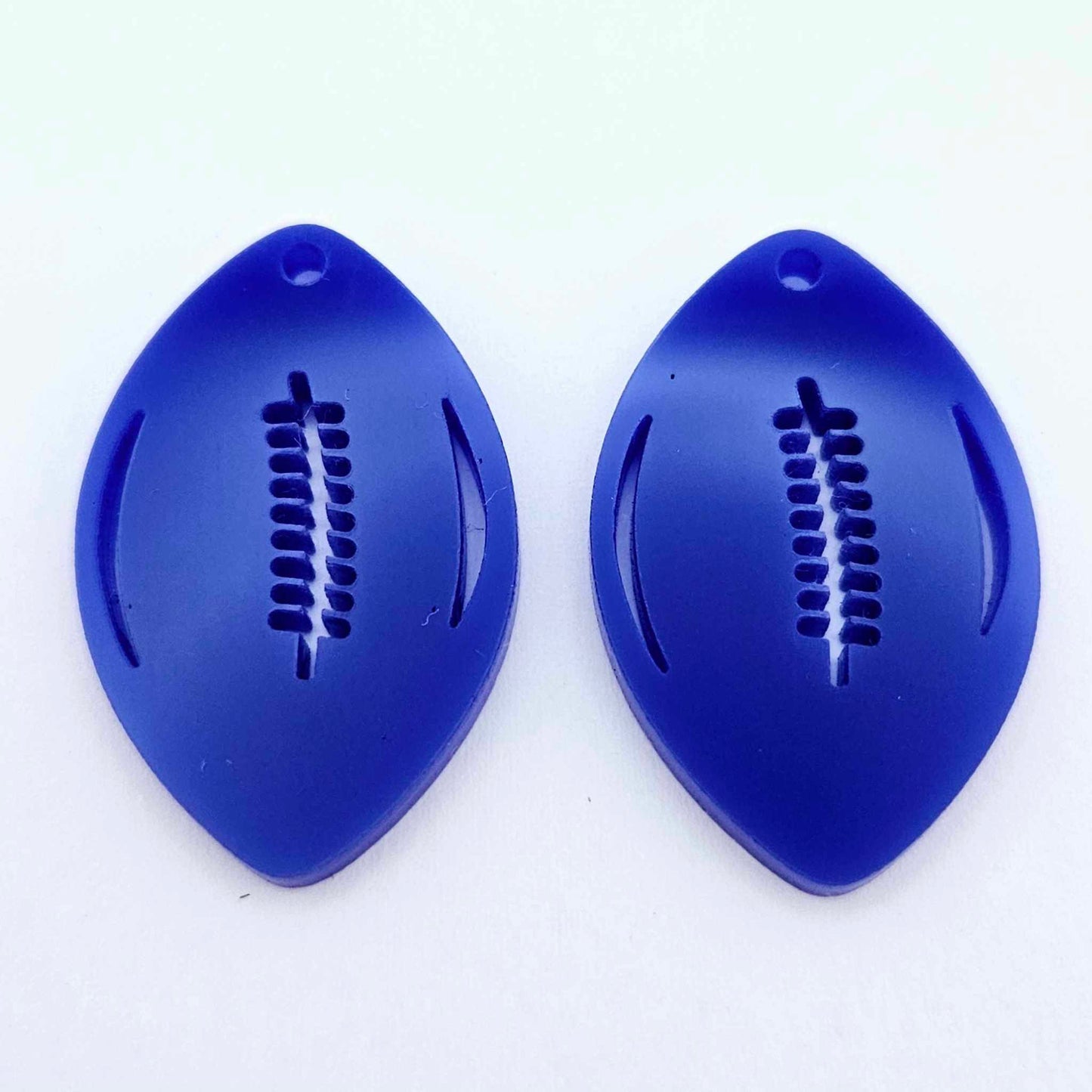 dark blue NRL football DIY earring supplies laser cut acrylic dangles blanks sport mum