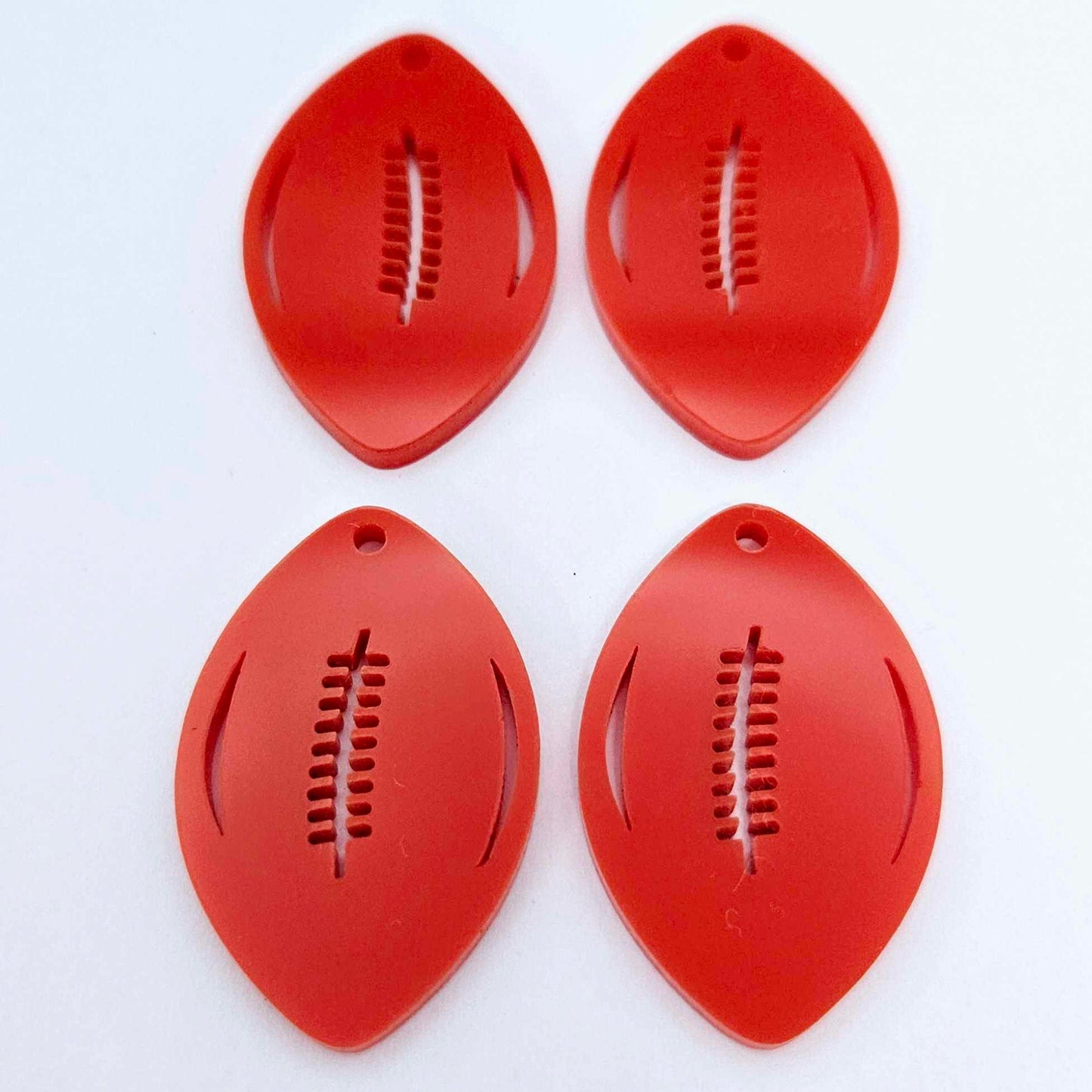 red football NRL AFL sports team DIY earring supplies laser cut acrylic dangles blanks