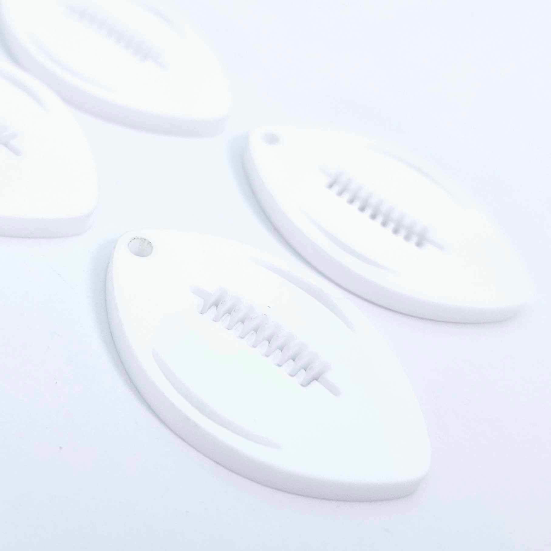 white football NRL AFL sports team DIY earring supplies laser cut acrylic dangles blanks