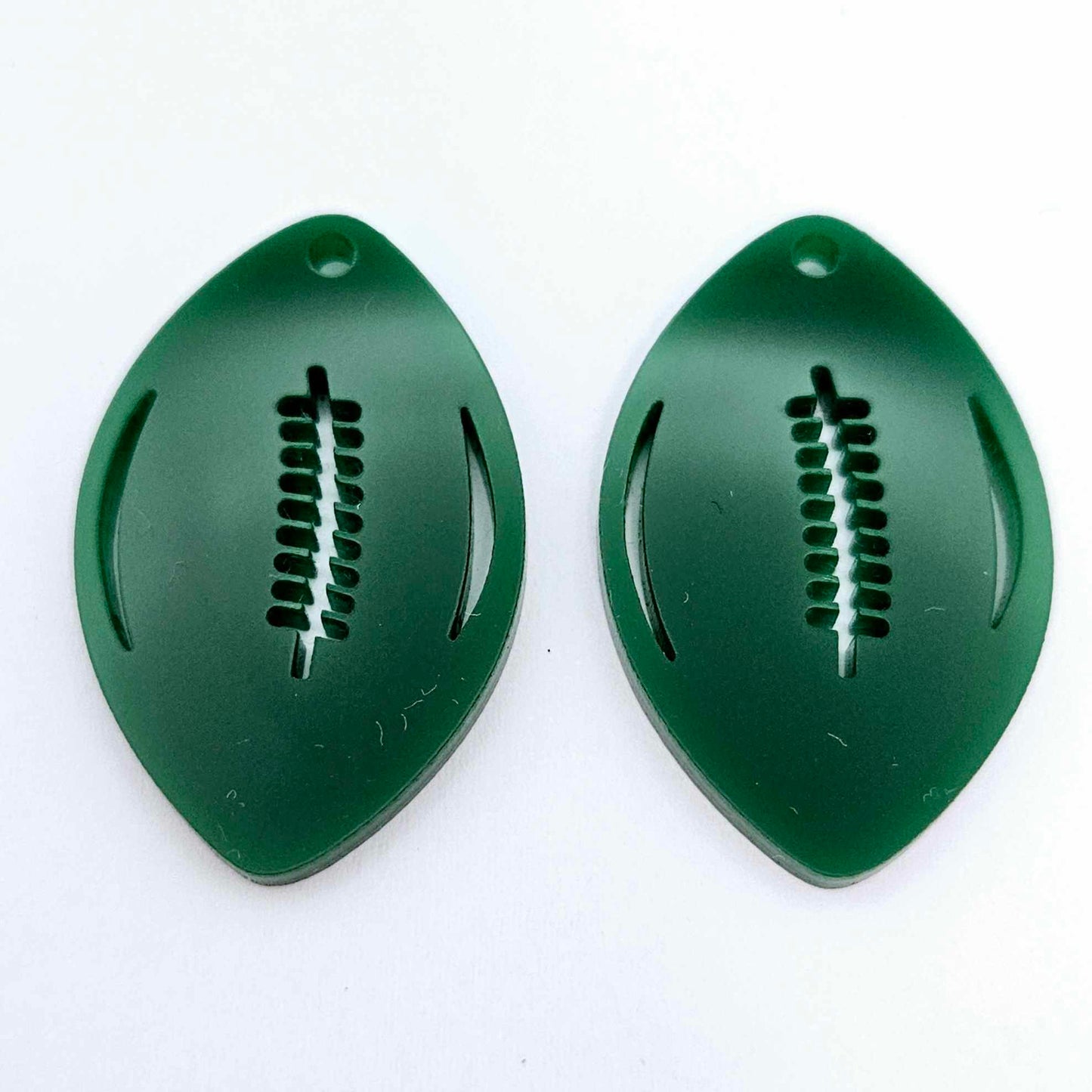 dark green NRL football DIY earring supplies laser cut acrylic dangles blanks sport mum