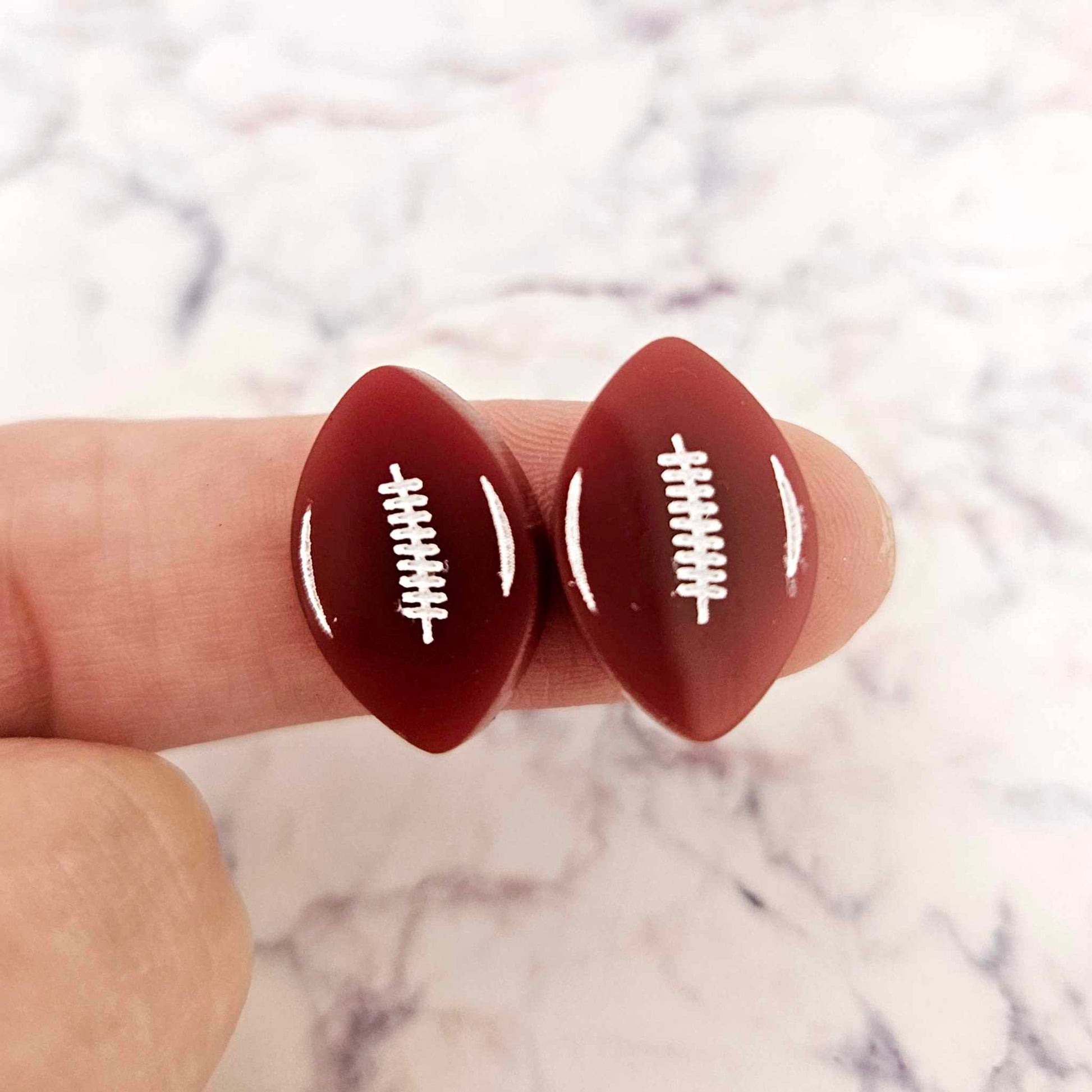 port wine maroon QLD state of origin football NRL AFL sports team DIY earring supplies laser cut acrylic dangles blanks