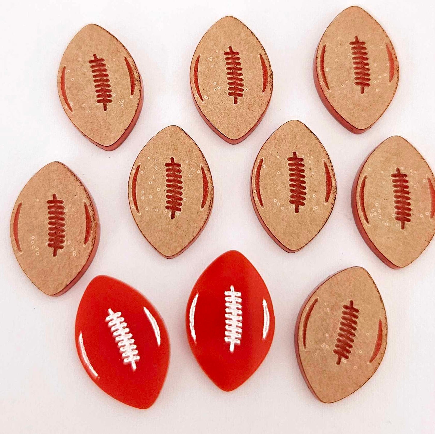 18mm RED Acrylic FOOTBALLS