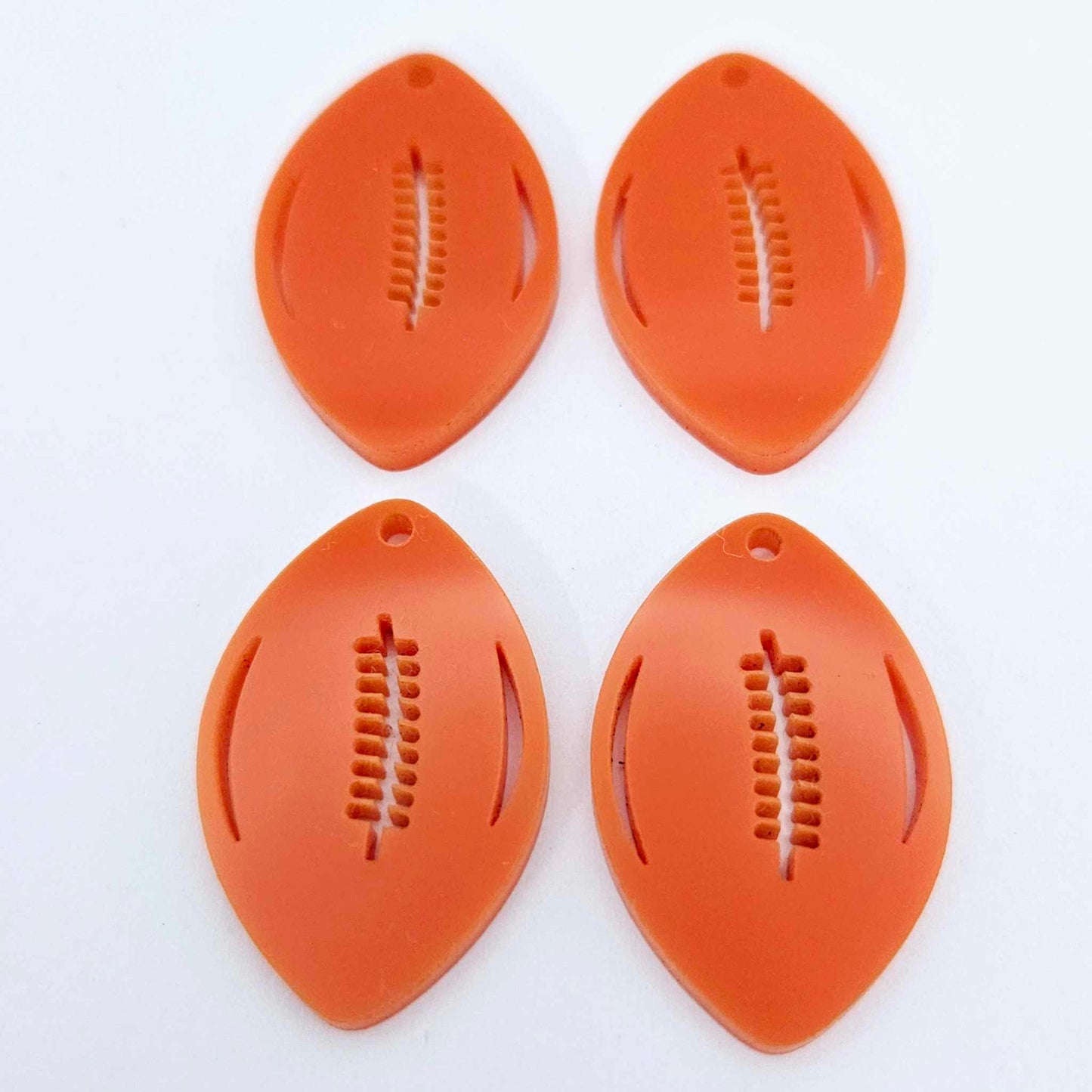 Orange football NRL AFL sports team DIY earring supplies laser cut acrylic dangles blanks