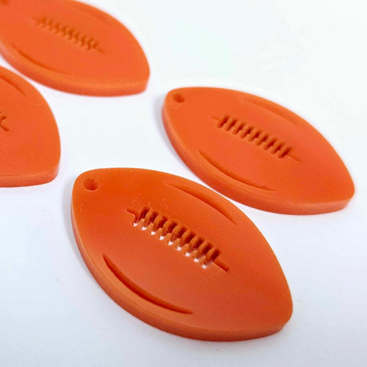 Orange football NRL AFL sports team DIY earring supplies laser cut acrylic dangles blanks