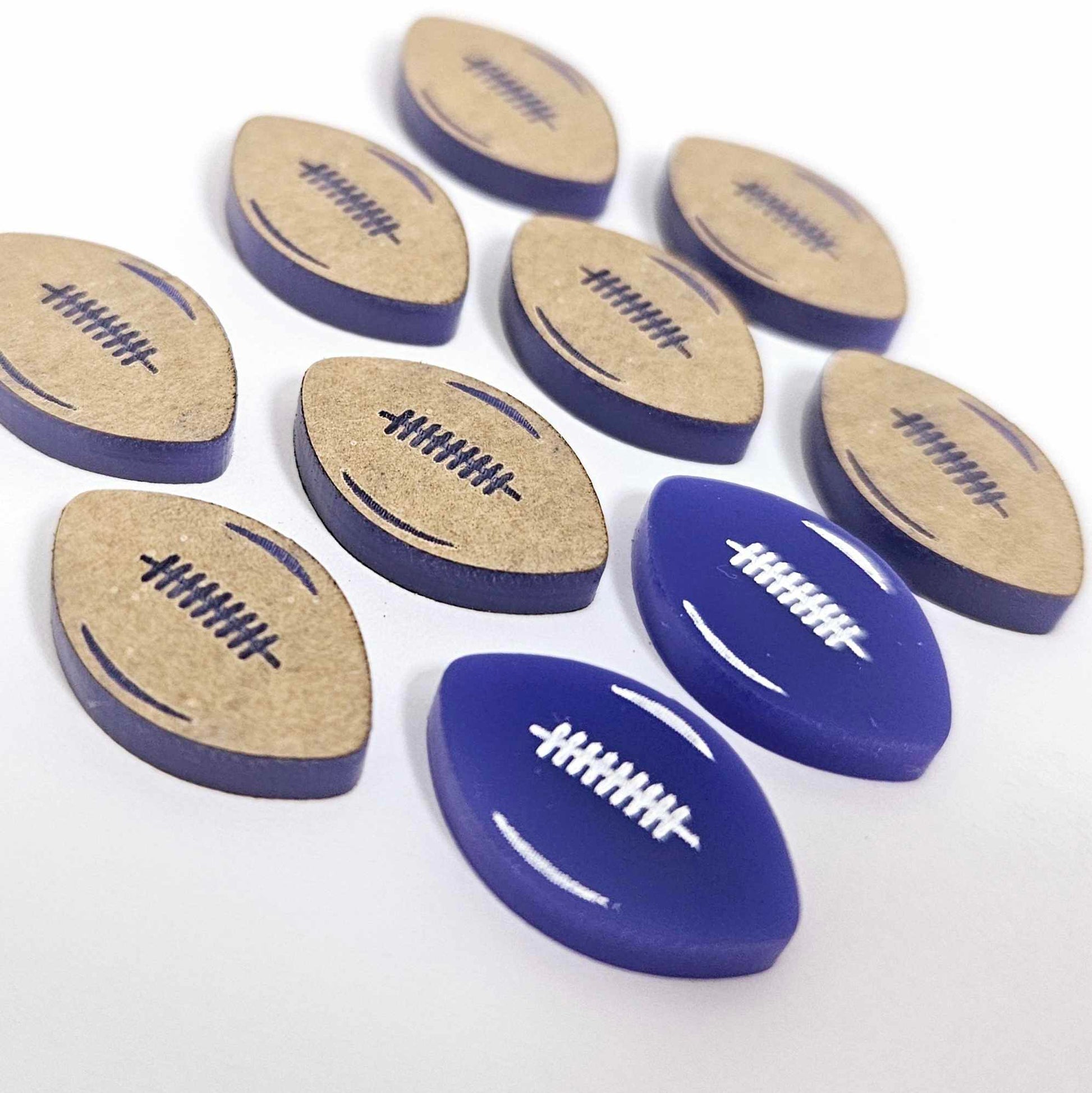 dark blue football NRL AFL sports team DIY earring supplies laser cut acrylic studs blanks