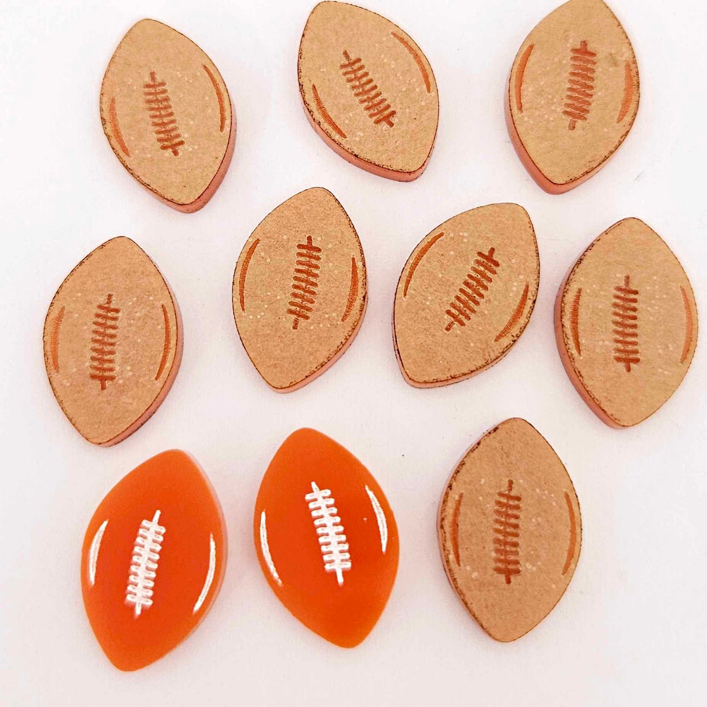 orange football NRL AFL sports team DIY earring supplies laser cut acrylic dangles blanks