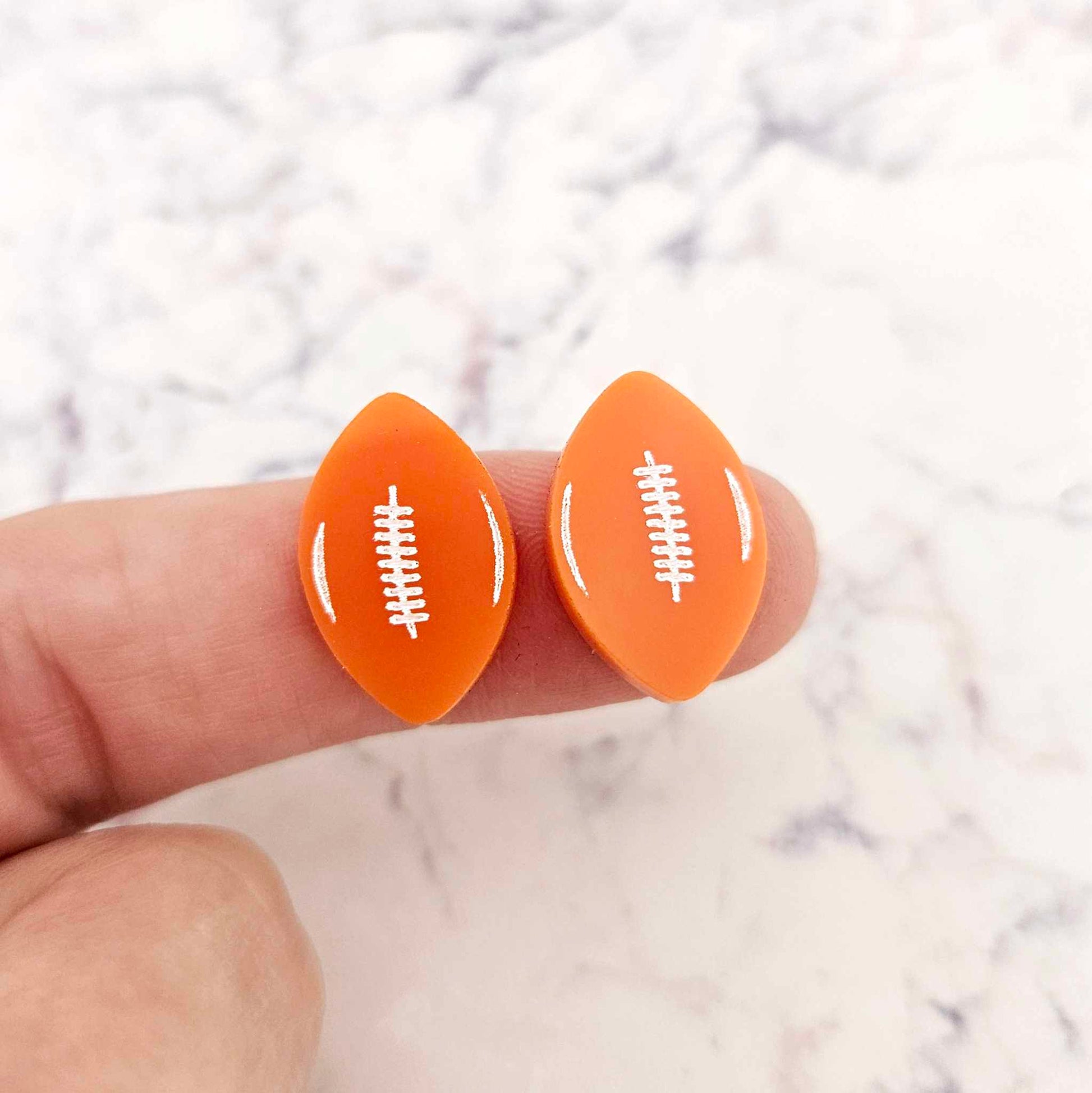 orange football NRL AFL sports team DIY earring supplies laser cut acrylic dangles blanks