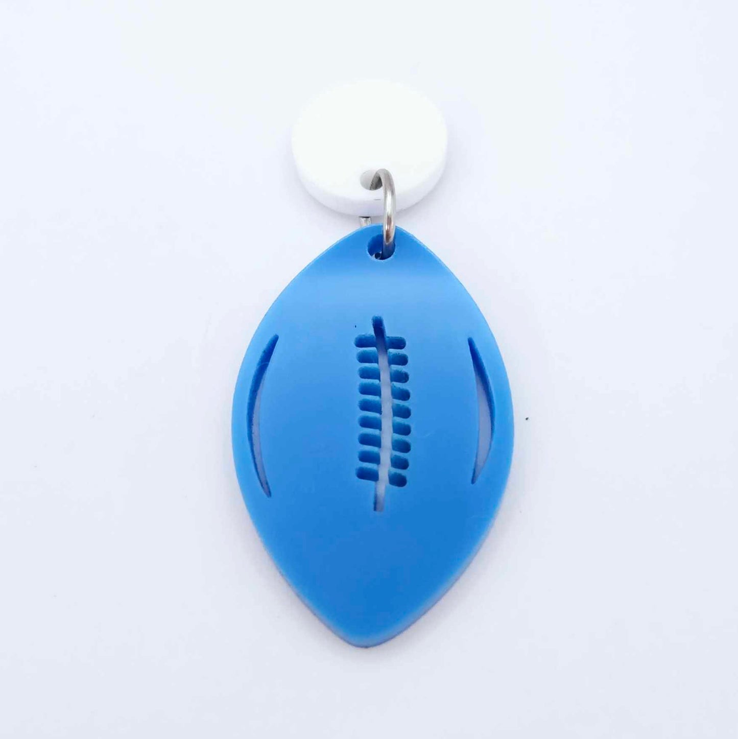 sky blue state of origin football NRL AFL sports team DIY earring supplies laser cut acrylic dangles blanks