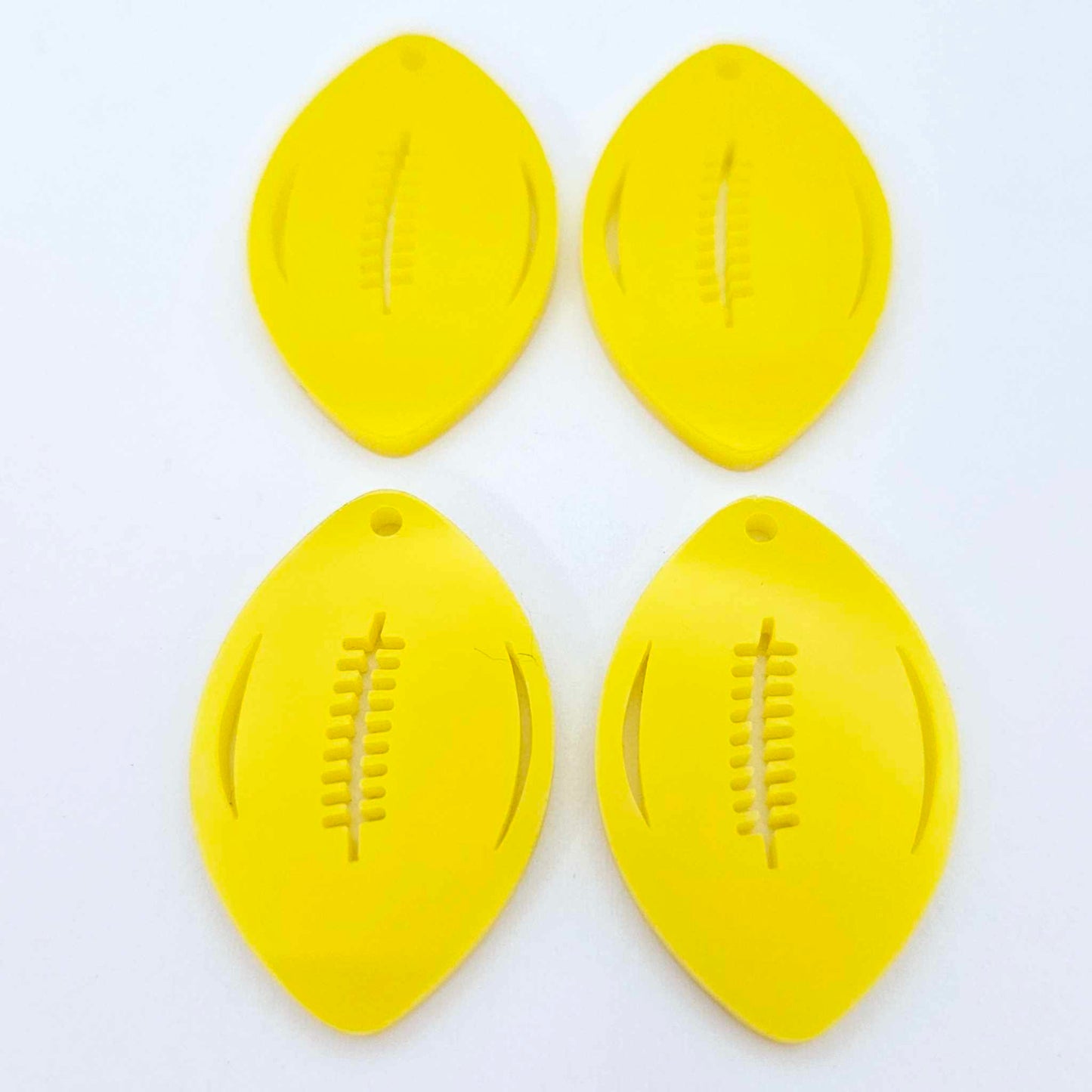 yellow football NRL AFL sports team DIY earring supplies laser cut acrylic dangles blanks Australia