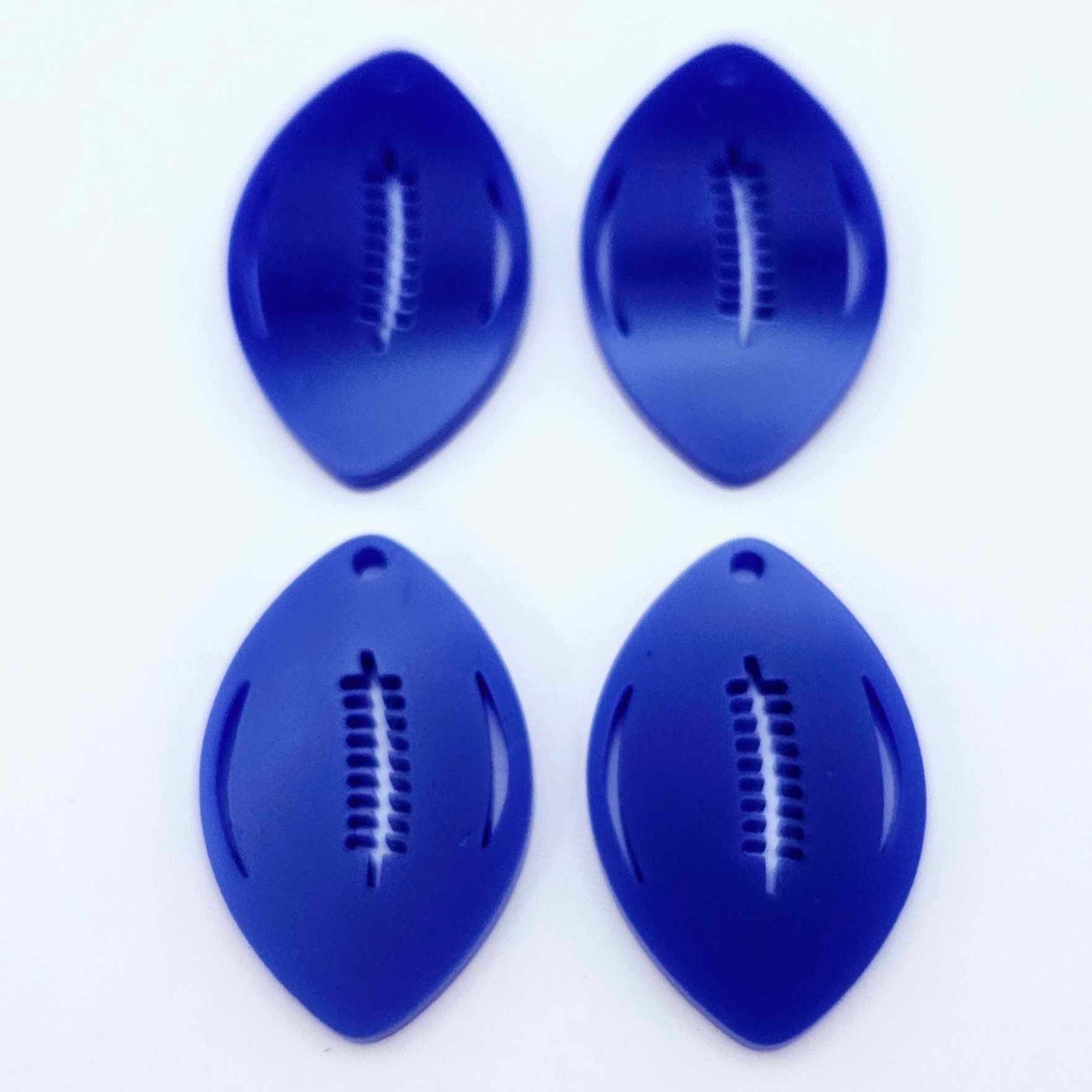 dark blue NRL football DIY earring supplies laser cut acrylic dangles blanks sport mum