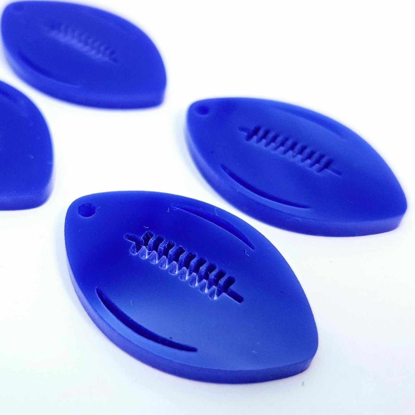 dark blue NRL football DIY earring supplies laser cut acrylic dangles blanks sport mum