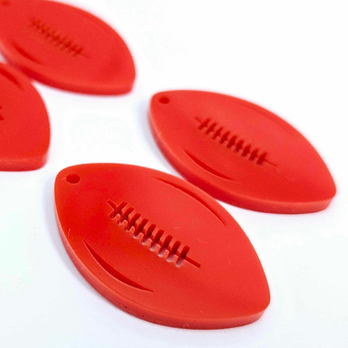 red football NRL AFL sports team DIY earring supplies laser cut acrylic dangles blanks