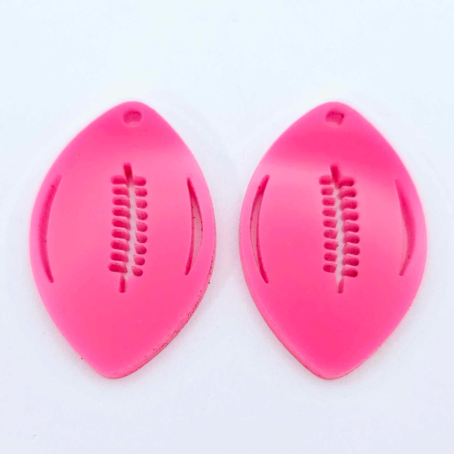 hot pink football NRL AFL sports team DIY earring supplies laser cut acrylic dangles blanks