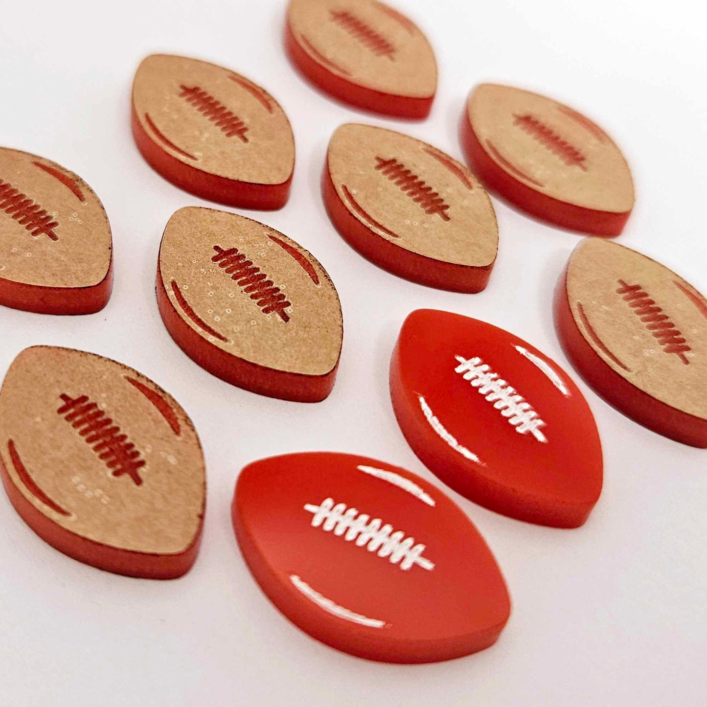 18mm RED Acrylic FOOTBALLS