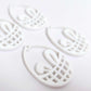 white Easter bunny egg basket DIY earring supplies laser cut acrylic dangles blanks