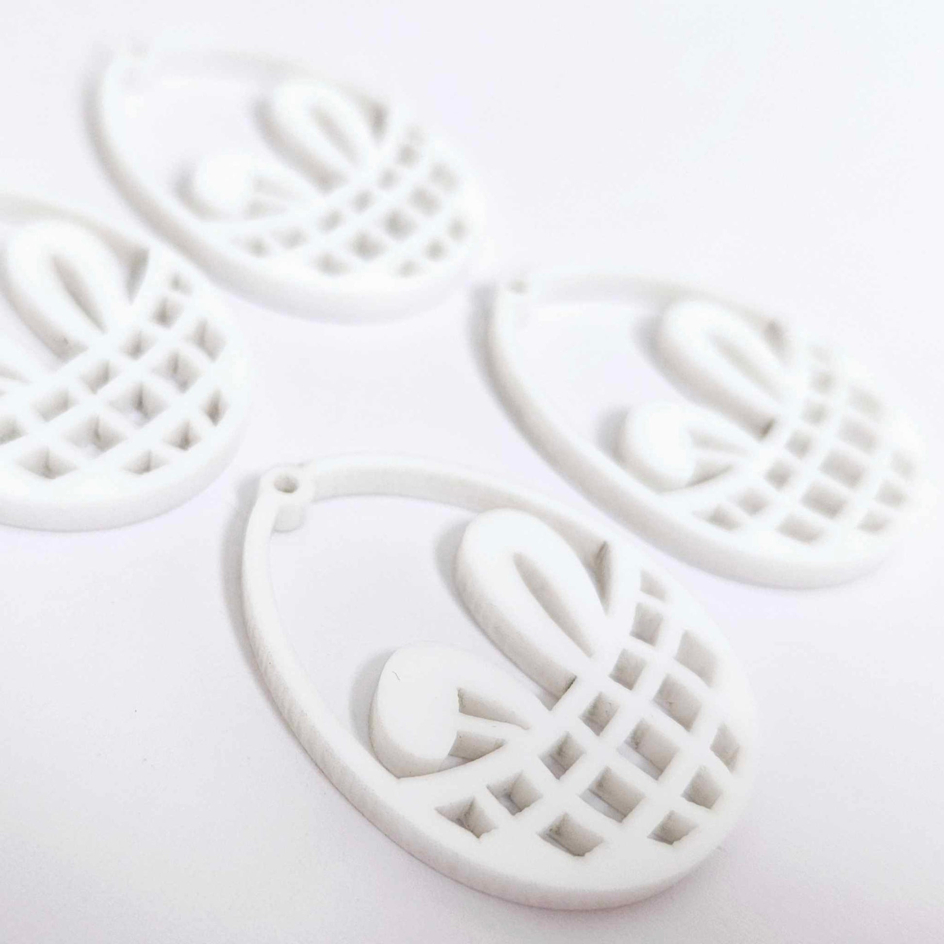 white Easter bunny egg basket DIY earring supplies laser cut acrylic dangles blanks
