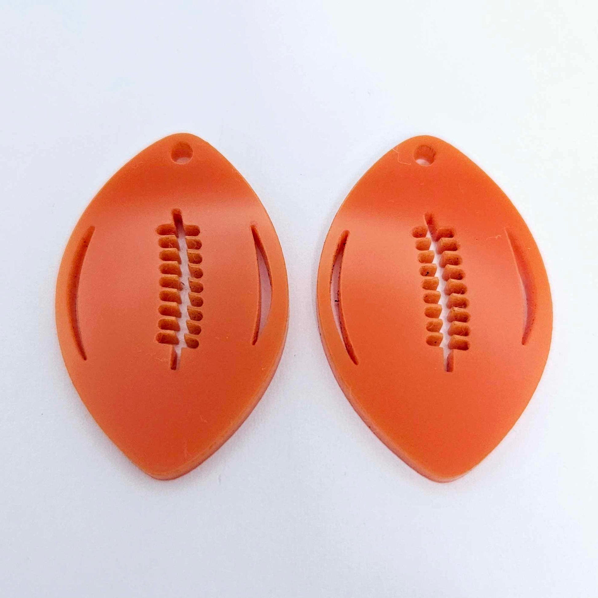 Orange football NRL AFL sports team DIY earring supplies laser cut acrylic dangles blanks