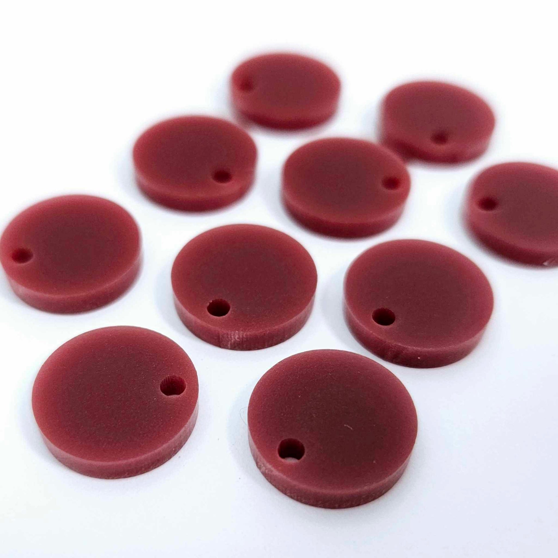 port wine maroon QLD Queensland DIY earring supplies laser cut acrylic toppers studs blanks dangles