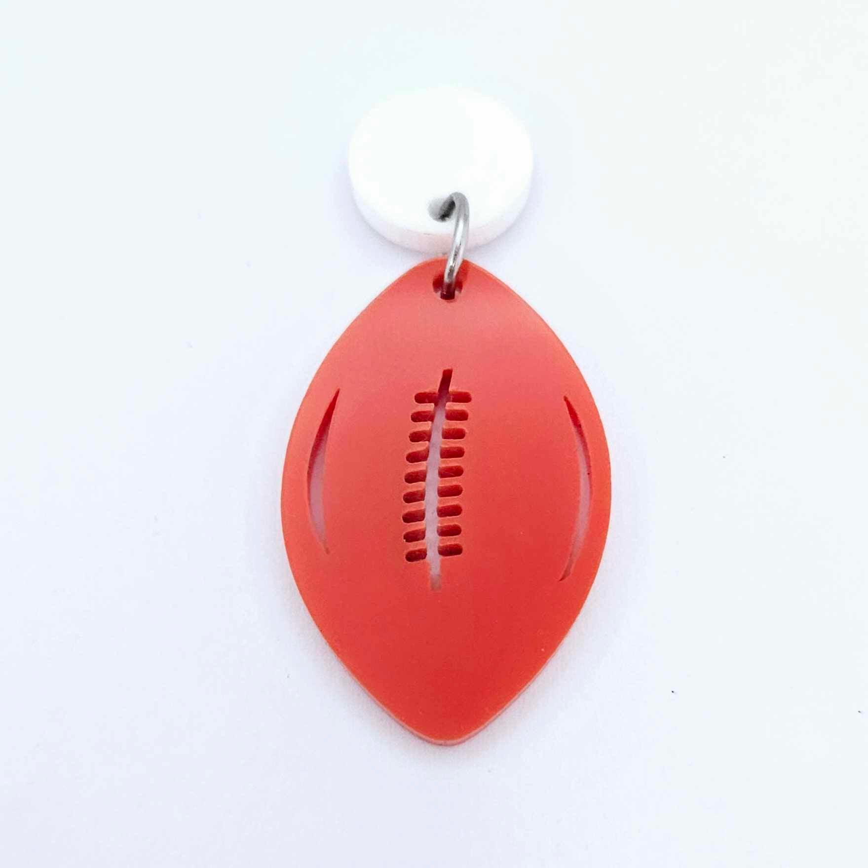 red football NRL AFL sports team DIY earring supplies laser cut acrylic dangles blanks