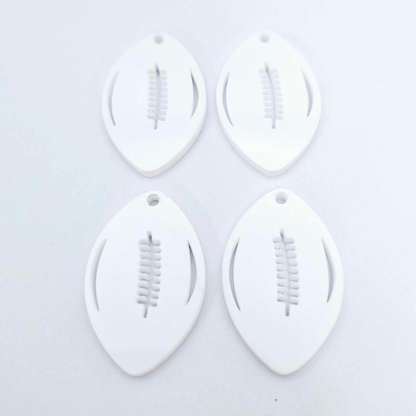 white football NRL AFL sports team DIY earring supplies laser cut acrylic dangles blanks