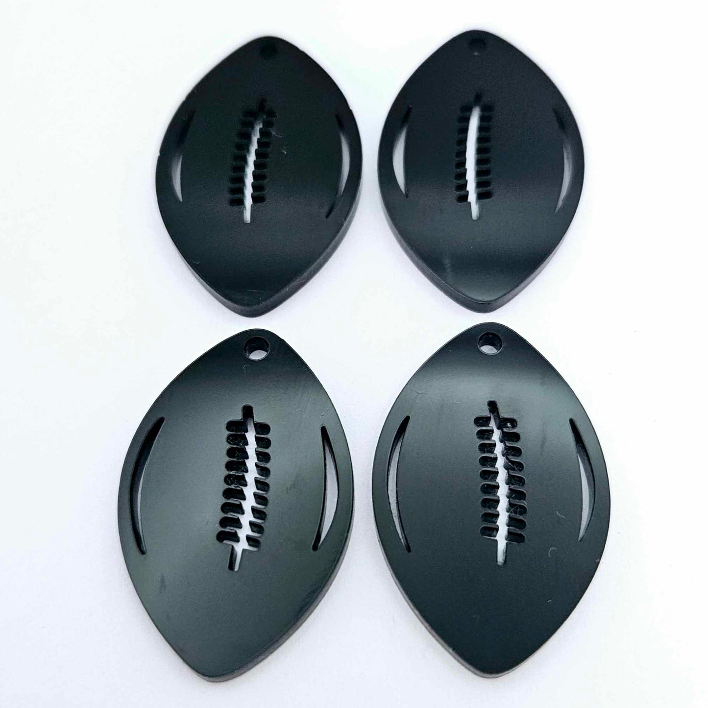 black football NRL AFL sports team DIY earring supplies laser cut acrylic dangles blanks