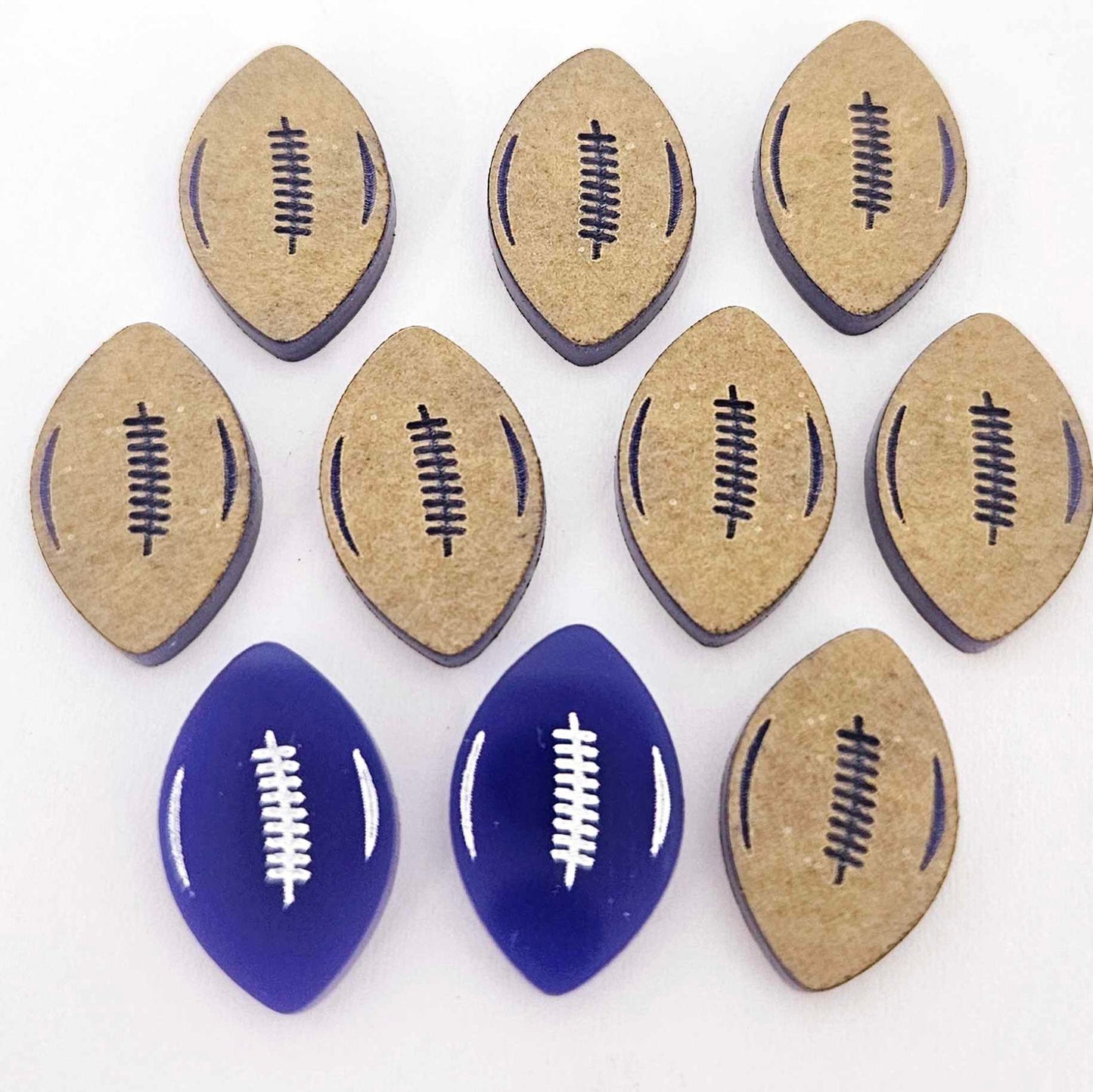 dark blue football NRL AFL sports team DIY earring supplies laser cut acrylic studs blanks