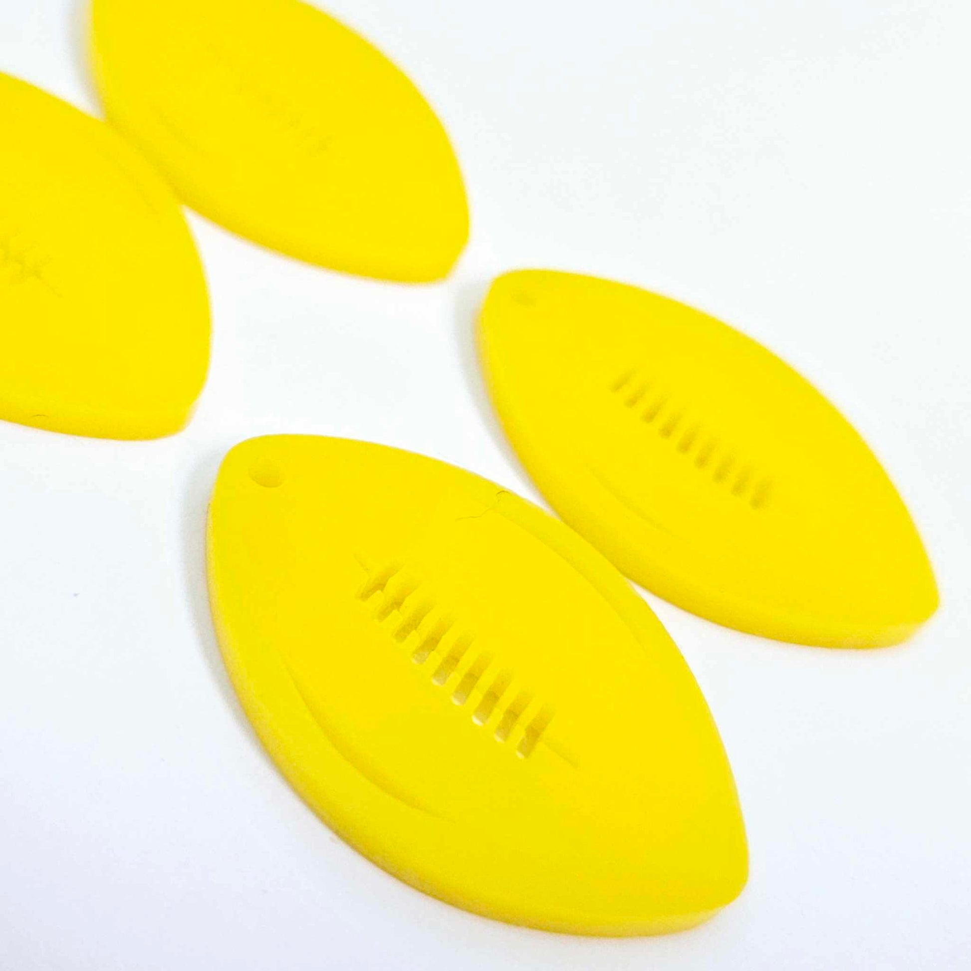 yellow football NRL AFL sports team DIY earring supplies laser cut acrylic dangles blanks Australia