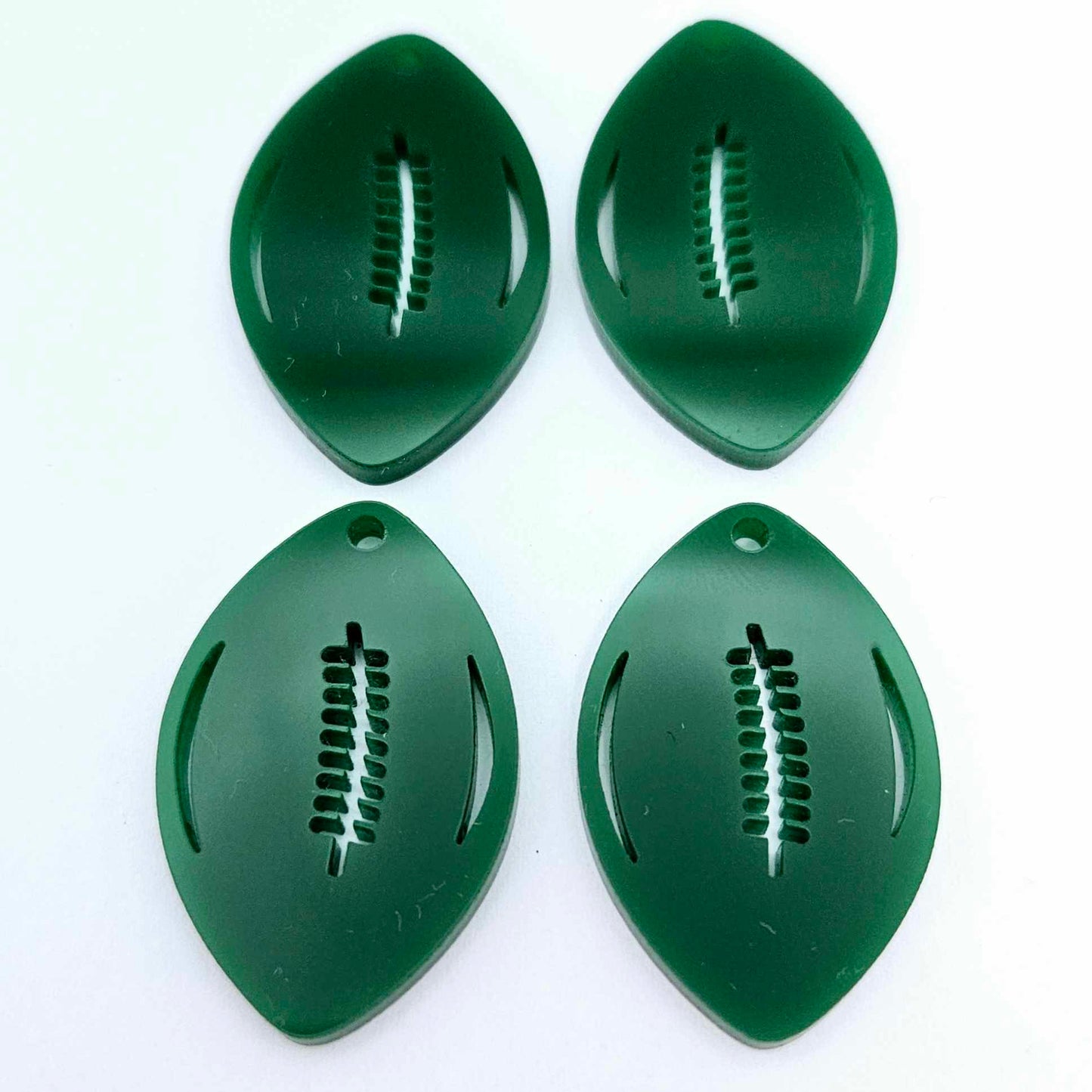 dark green NRL football DIY earring supplies laser cut acrylic dangles blanks sport mum