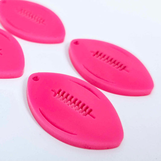 hot pink football NRL AFL sports team DIY earring supplies laser cut acrylic dangles blanks