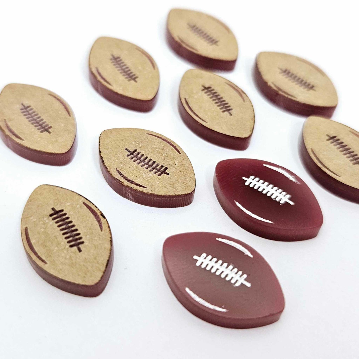 port wine maroon QLD state of origin football NRL AFL sports team DIY earring supplies laser cut acrylic dangles blanks