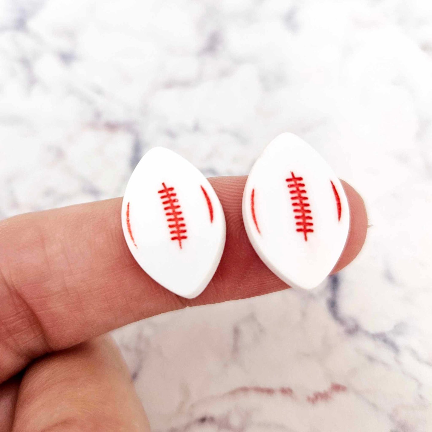 white football NRL AFL sports team DIY earring supplies laser cut acrylic studs blanks