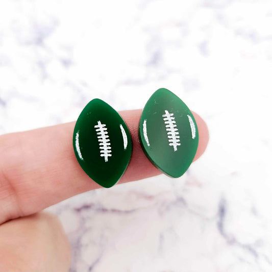 dark green football NRL AFL sports team DIY earring supplies laser cut acrylic studs blanks