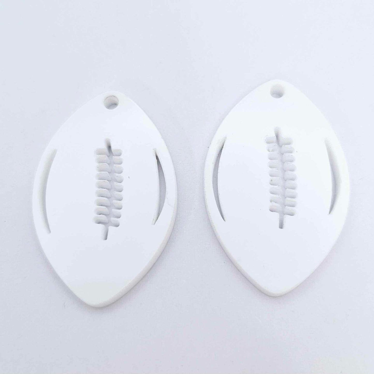 white football NRL AFL sports team DIY earring supplies laser cut acrylic dangles blanks