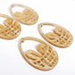 gold pearl brown Easter bunny egg basket DIY earring supplies laser cut acrylic dangles blanks