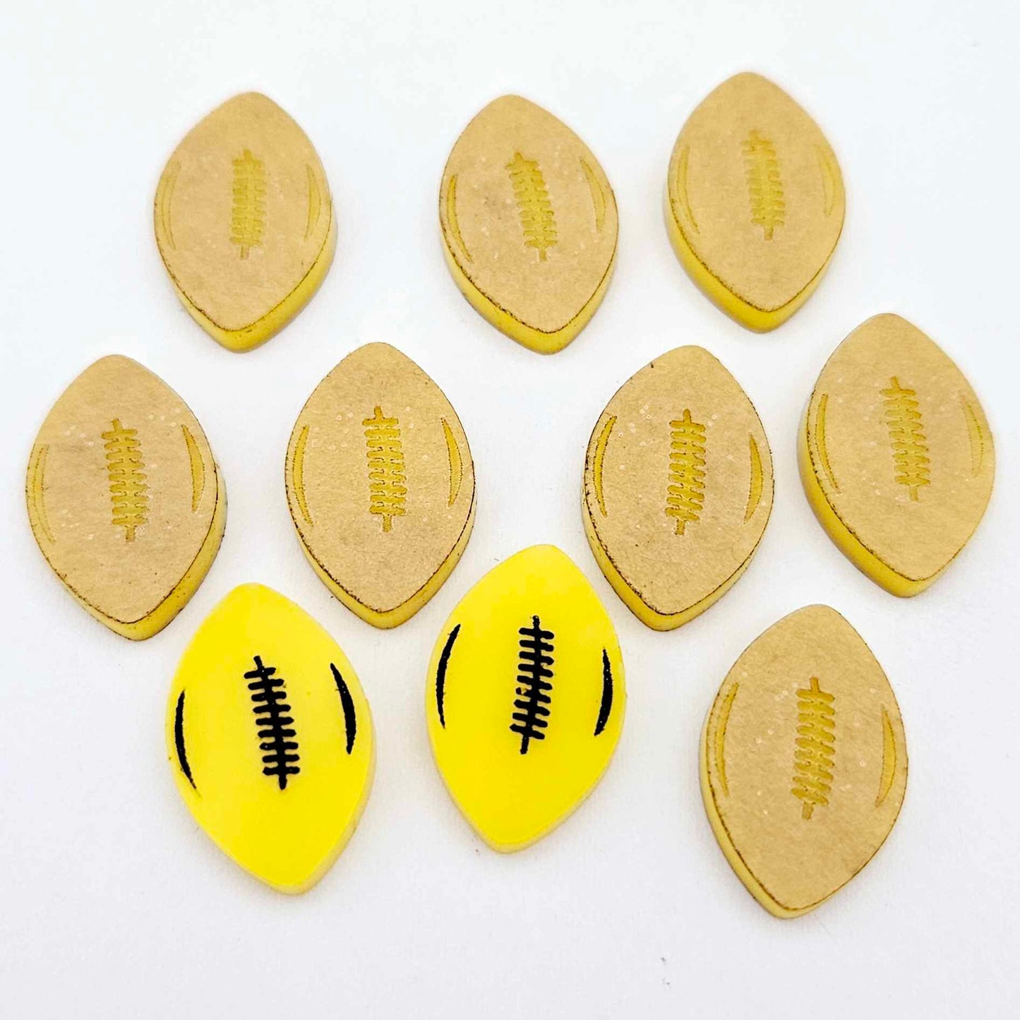 yellow football NRL AFL sports team DIY earring supplies laser cut acrylic studs blanks