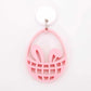 pastel pink Easter bunny egg basket DIY earring supplies laser cut acrylic dangles blanks