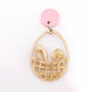 gold pearl brown Easter bunny egg basket DIY earring supplies laser cut acrylic dangles blanks