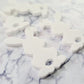 38mm WHITE Acrylic BUNNIES