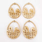 gold pearl brown Easter bunny egg basket DIY earring supplies laser cut acrylic dangles blanks