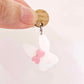 white Easter bunny pastel pink bow layered DIY earring supplies laser cut acrylic dangles blanks