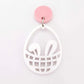 white Easter bunny egg basket DIY earring supplies laser cut acrylic dangles blanks