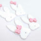 white Easter bunny pastel pink bow layered DIY earring supplies laser cut acrylic dangles blanks