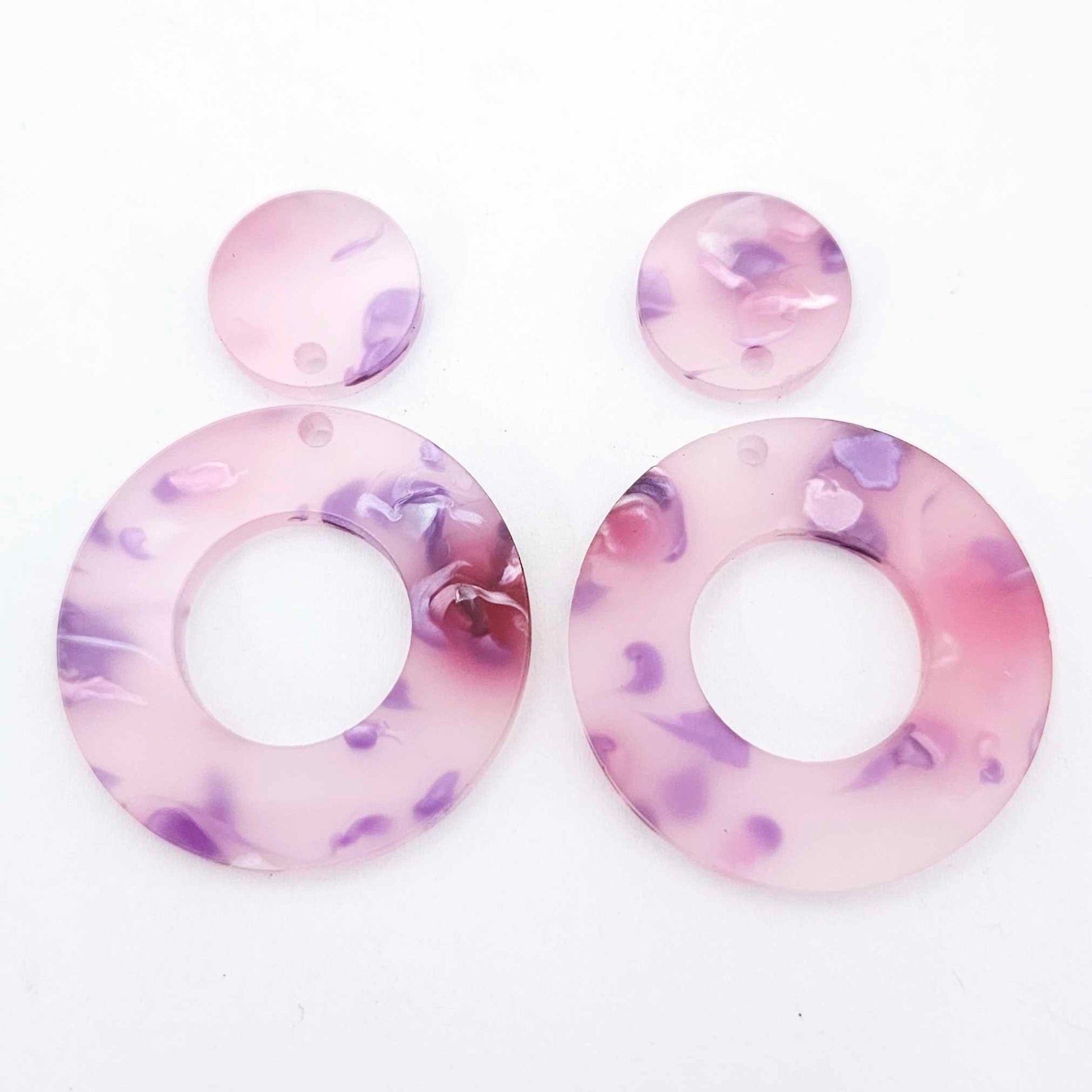 pretty in pink DIY earring kit pastel glitter UV print flowers butterfly bows supplies laser cut acrylic dangles studs blanks mixed pack craft findings glue