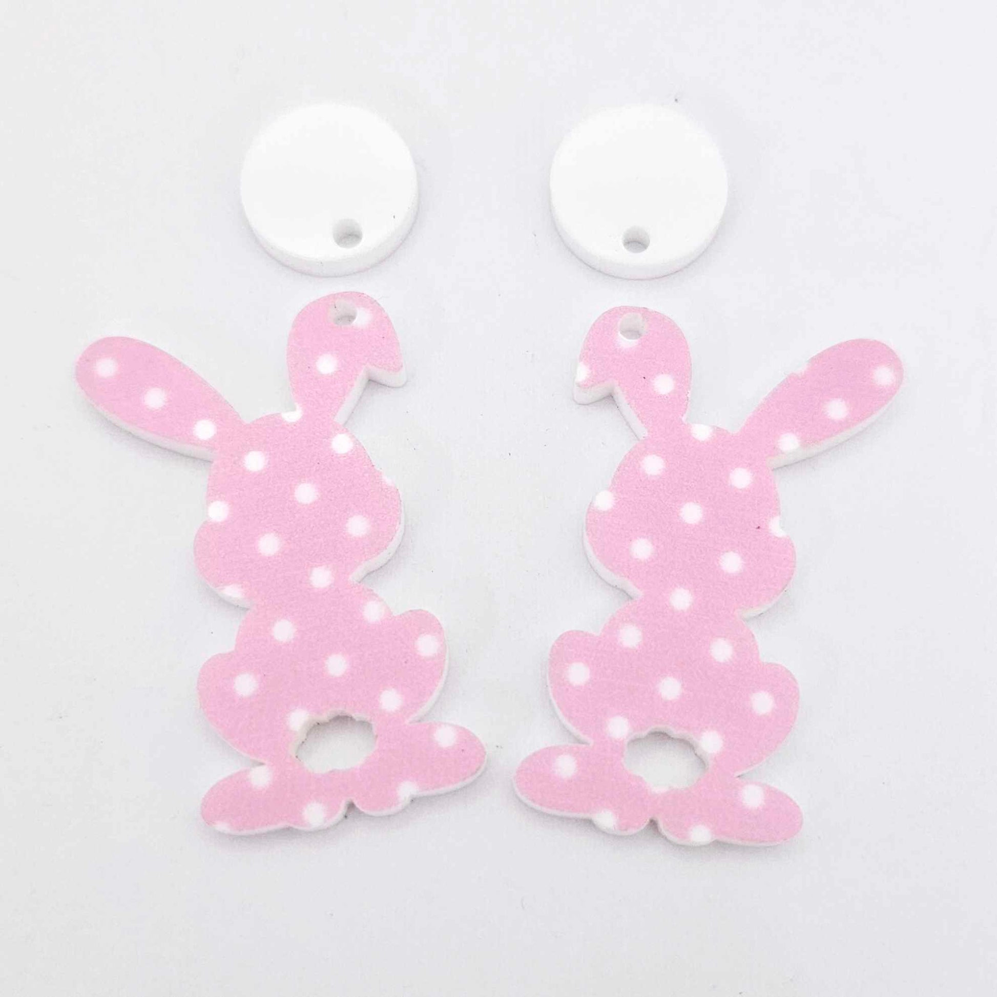 DIY earring kit laser cut acrylic supplies Easter bunny egg carrot findings glue create you own craft