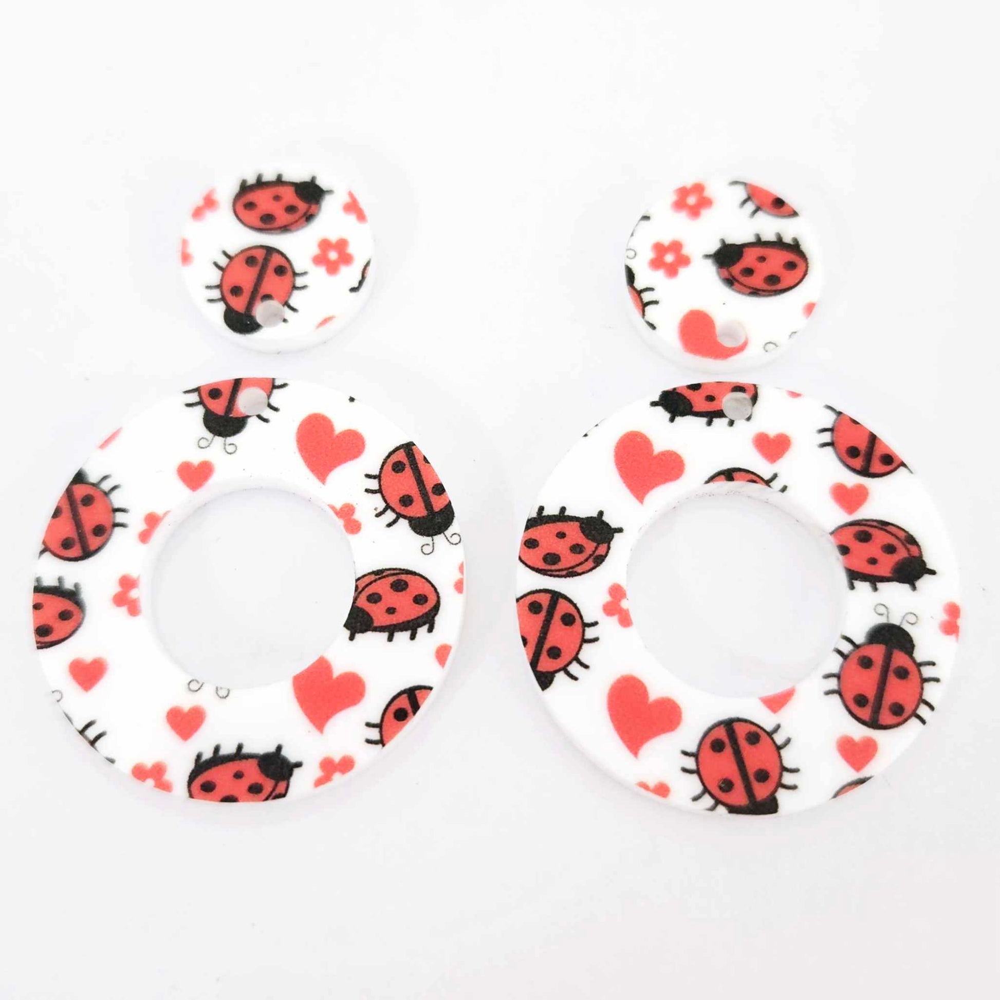 Bugs life butterfly bee ladybug DIY earring kit laser cut acrylic dangles blanks craft glue findings