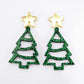 Christmas DIY earring kit glitter UV print tree candy cane reindeer present gingerbread man glue acrylic laser cut supplies blanks dangles studs craft