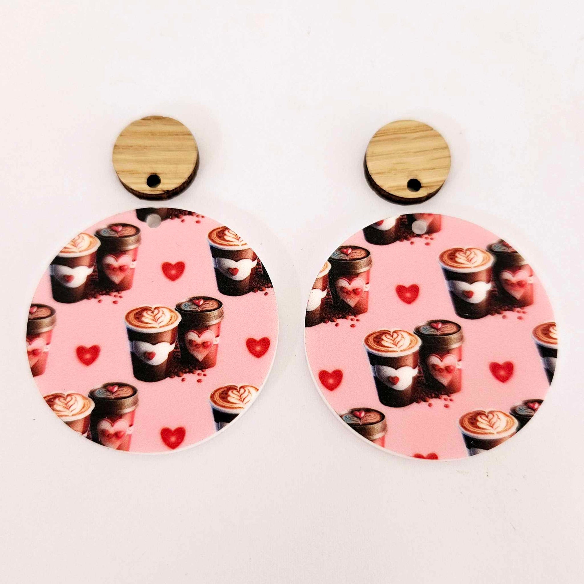 sweet treats DIY earring kit donuts ice-creams coffee tea macarons cupcakes supplies laser cut acrylic dangles studs blanks findings glue craft UV print wood
